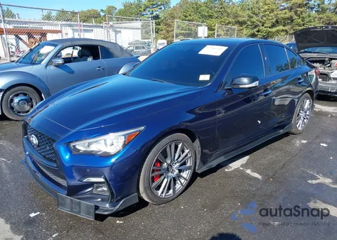2021 Infiniti Q50 Red Sport 400 Awd z USA, uszkodzony, nr VIN JN1FV7DR1MM880611